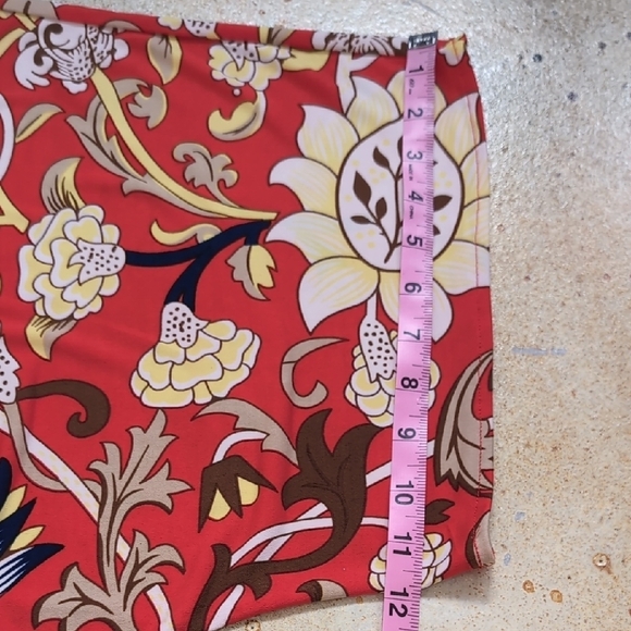 BCBGMaxAzria | Red and White Kimono Floral Mini Dress Size M - Picture 9 of 10